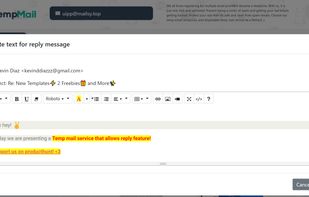 we support reply and forward feature on https://tempmailgen.com