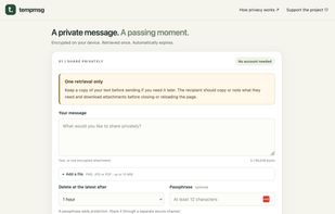Write message and upload file