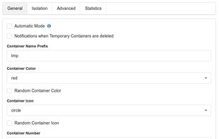 Temporary Containers screenshot 1