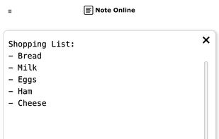Shopping list
