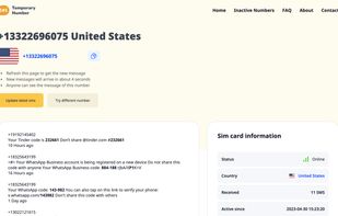 TemporaryNumber screenshot 1