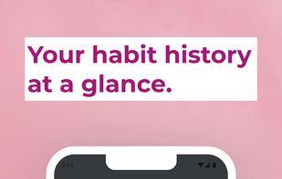 Calendar view for each habits shows done, half-done, skipped and missed habits