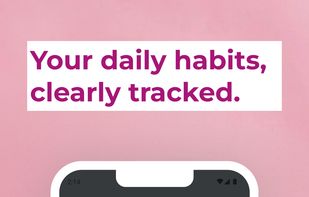 Habits tracked with colorful indicators, all habits can be color coded for better visibility