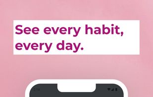 Overview calendar view help tracking different habits on one screen