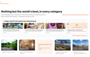 Home page which shows today's category with global best 10 list and what sign in offers