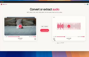 Audio conversion with waveform preview, trimming, fades and volume adjustment