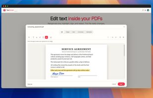 Editing text directly inside a PDF, with page reordering, splitting and compression in the same editor