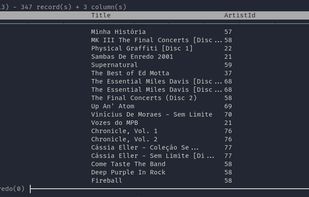Termdbms screenshot 1