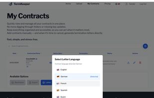 TermKeeper letter generation