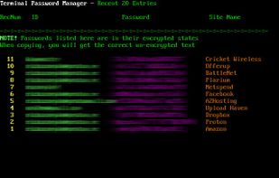 Termnal PW Manager screenshot 3