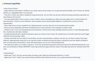 Privacy and Legal Risks. Provides the important privacy and legal risks.
