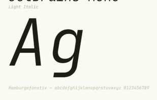 Fonts show as specimens you can preview, install and uninstall.