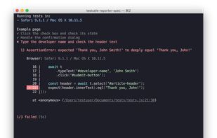 TestCafe screenshot 1