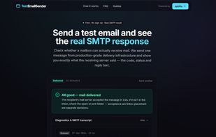 See exactly what happened to your mail. Full SMTP transcript, certificates, ciphers. Everything.