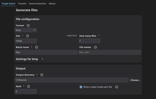 Testing Files Generator screenshot 2