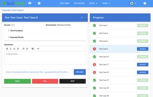 Simple to execute a test run.