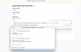 Seamless Test Automation, Import BDD tests from Cucumber framework with CLI commands
