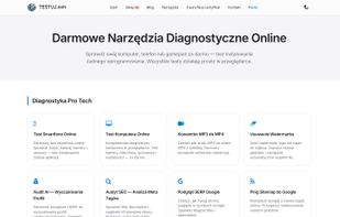 Overview of technical diagnostic modules including CPU, RAM, and Disk health monitoring.