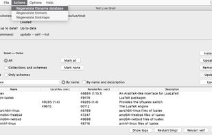 TeX Live screenshot 2