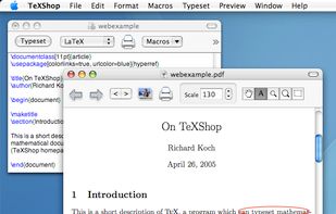 TeXShop screenshot 1