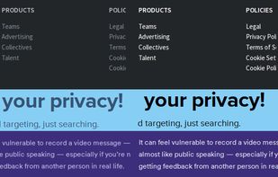 When background is colourful and the text is half-way between black and white, and Text Blackness can decide whether to blacken or whiten automatically without any user interaction.