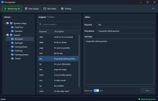 TextExp - Main window