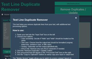Text Line Duplicate Remover screenshot 2