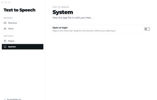 System settings.