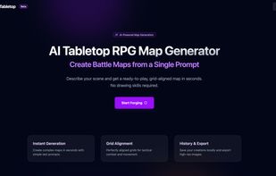 Website landing page.