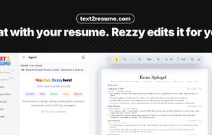 Chat with your resume. Rezzy edits it for you.