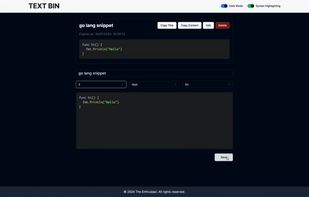 TextBin screenshot 1