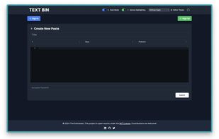 TextBin screenshot 1