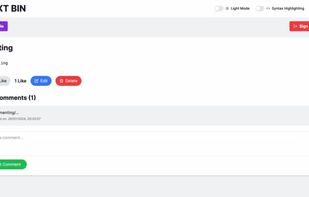 TextBin screenshot 2