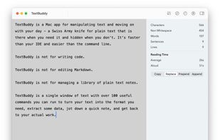 TextBuddy screenshot 1