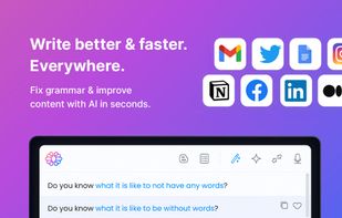 Works on 1000+ platforms including Gmail, Docs, Notion, Twitter, Linkedin and so on.