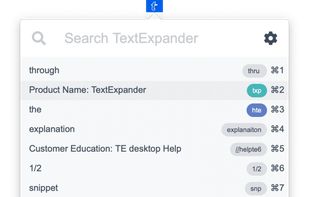 TextExpander screenshot 2