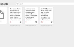 Web app with document storage