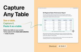 table capture