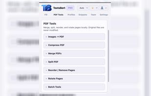 8 useful PDF tools for most of work-related user requests.