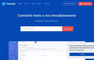 TexVoz - Convertidor de texto a voz online