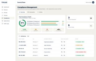 CIS benchmark compliance view for Windows devices