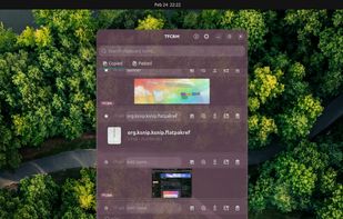Copy text files and images, tag by topic or add to favorites