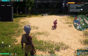Companion App overlay in Palworld: minimap with live position, filters and checklist on top of the game