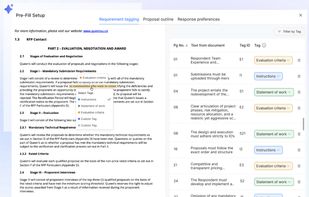 RFP Requirement Tagging
AI Agents auto-tag RFP response elements, from project requirements to compliance requirements.