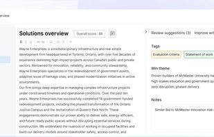 Winnable Draft & Win Themes
AI Generates First Winnable Proposal Draft with 99% Accuracy in Just 5 Minutes.