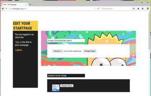 Customize your startpage.