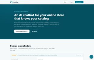 AI chatbot for online stores that knows your catalog, shipping and returns