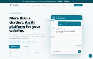 One AI chat for leads, support, FAQ, bookings and e-shop sales, with human handoff