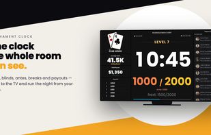 The clock cast to the TV so the whole room can see the level, blinds, antes and the next break.