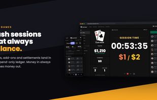 A cash game session with buy-ins, rebuys and cash-outs tracked to the cent.